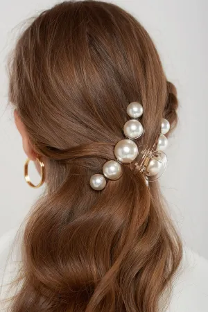 Five Faux Pearl Clip