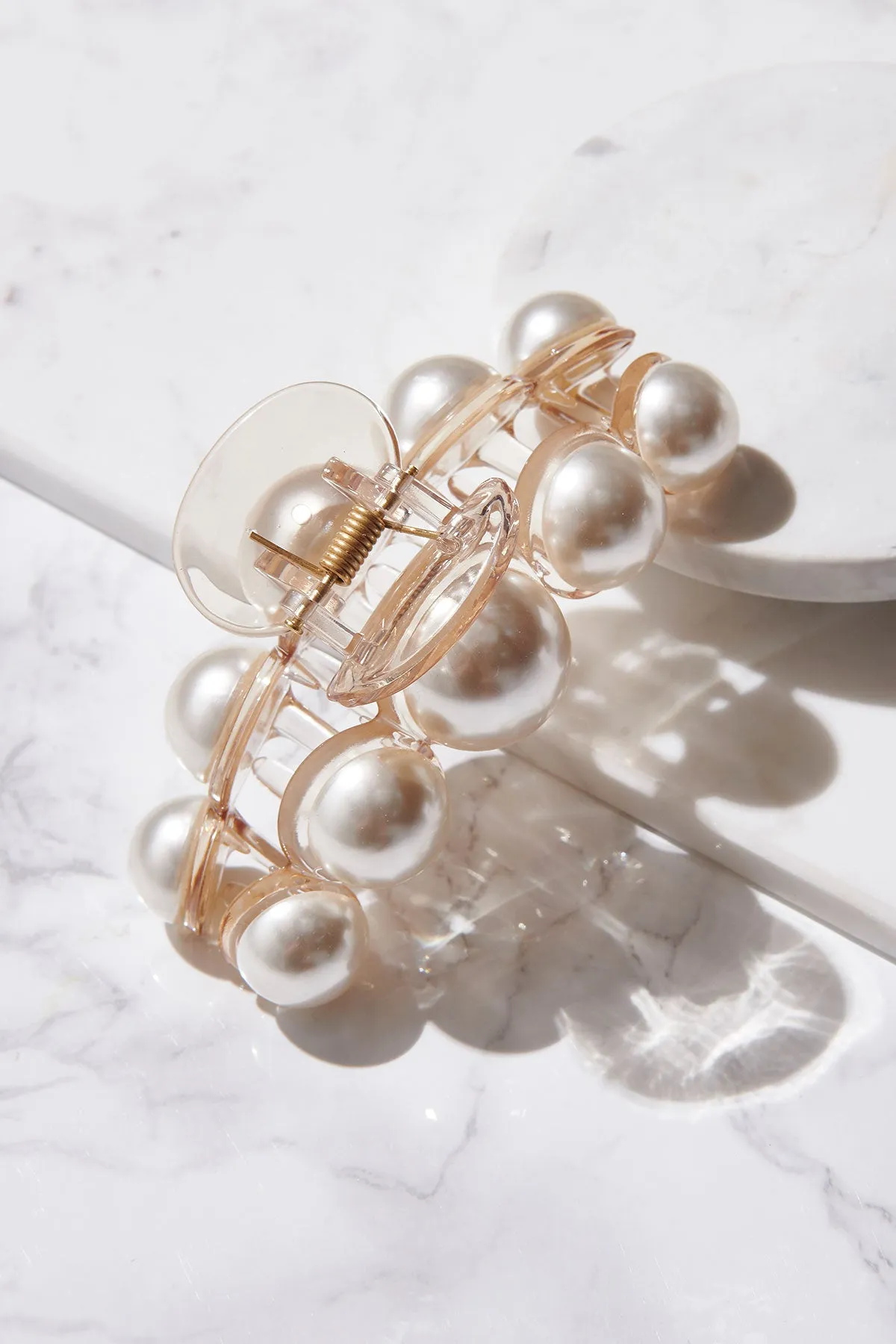 Five Faux Pearl Clip