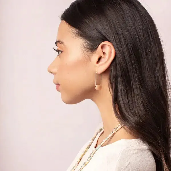FLOATING STONE EARRING