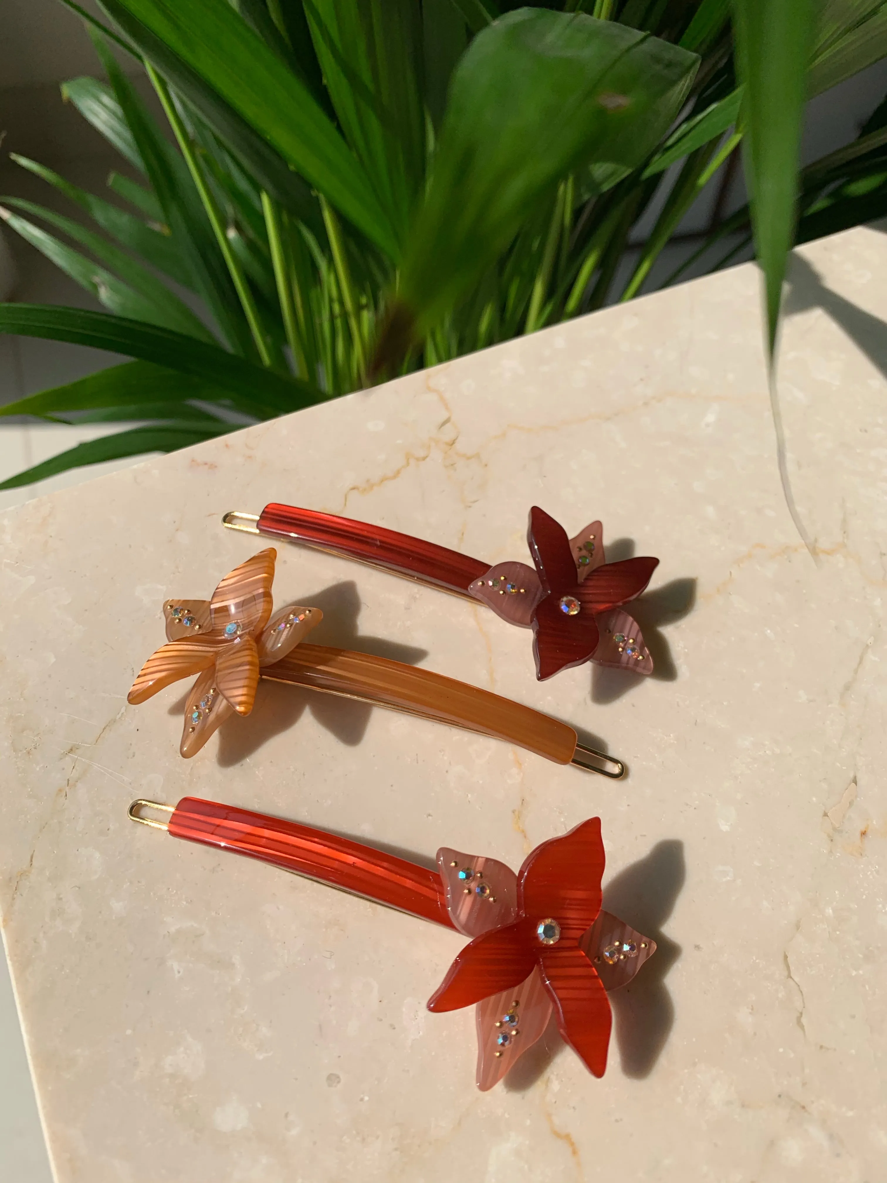 Flower Handmade Hair Clip Bordò