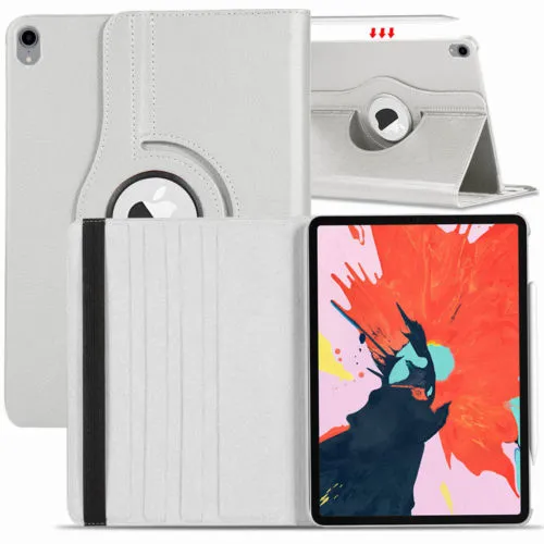 for Apple iPad Pro 11 / 12.9 3rd Gen 2018 360 Rotating Leather Smart Case Cover sky blue