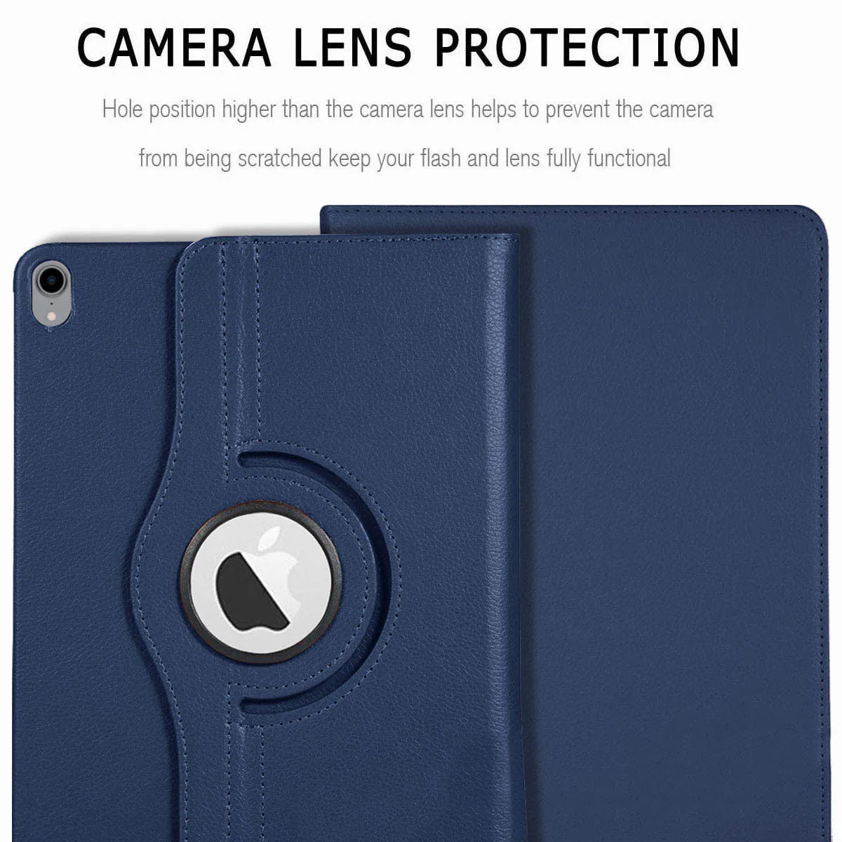 for Apple iPad Pro 11 / 12.9 3rd Gen 2018 360 Rotating Leather Smart Case Cover sky blue