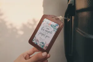 For He will order His angels to protect you wherever you go (Floral) {Luggage Tag}