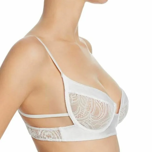 For Love &amp; Lemons Belle Underwire Bra White S NWT!