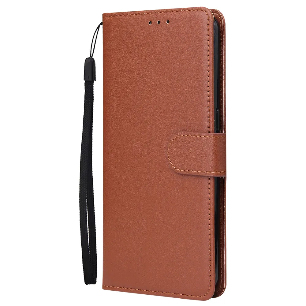 For OPPO A8 / A31/Realme XT / X2 Mobile Phone Case PU Buckle Closure Wallet Design Cards Slots All-round Protection Phone Cover  blue