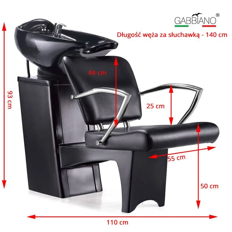 Gabbiano Q-2278 Hairdressing Backwash Unit Black