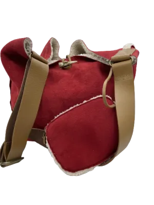 GAP Red Faux Suede Shoulder Bag & Coin Purse