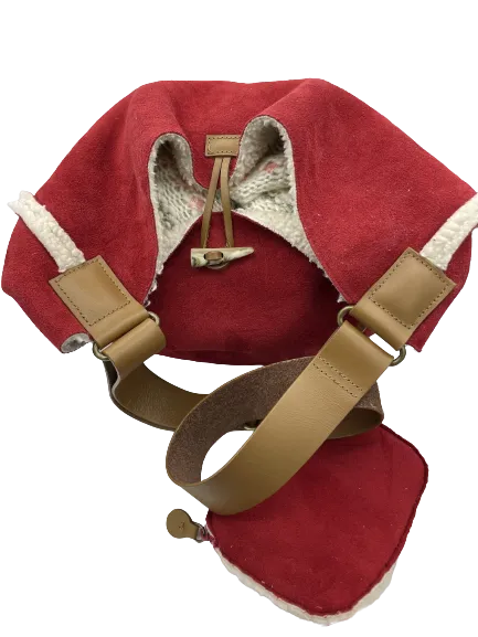 GAP Red Faux Suede Shoulder Bag & Coin Purse