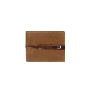 Genuine Leather US Flag Logo Men's Wallet