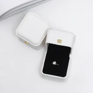 Gift Boxes - Premium - White PU Leather, Black Velvet Interior