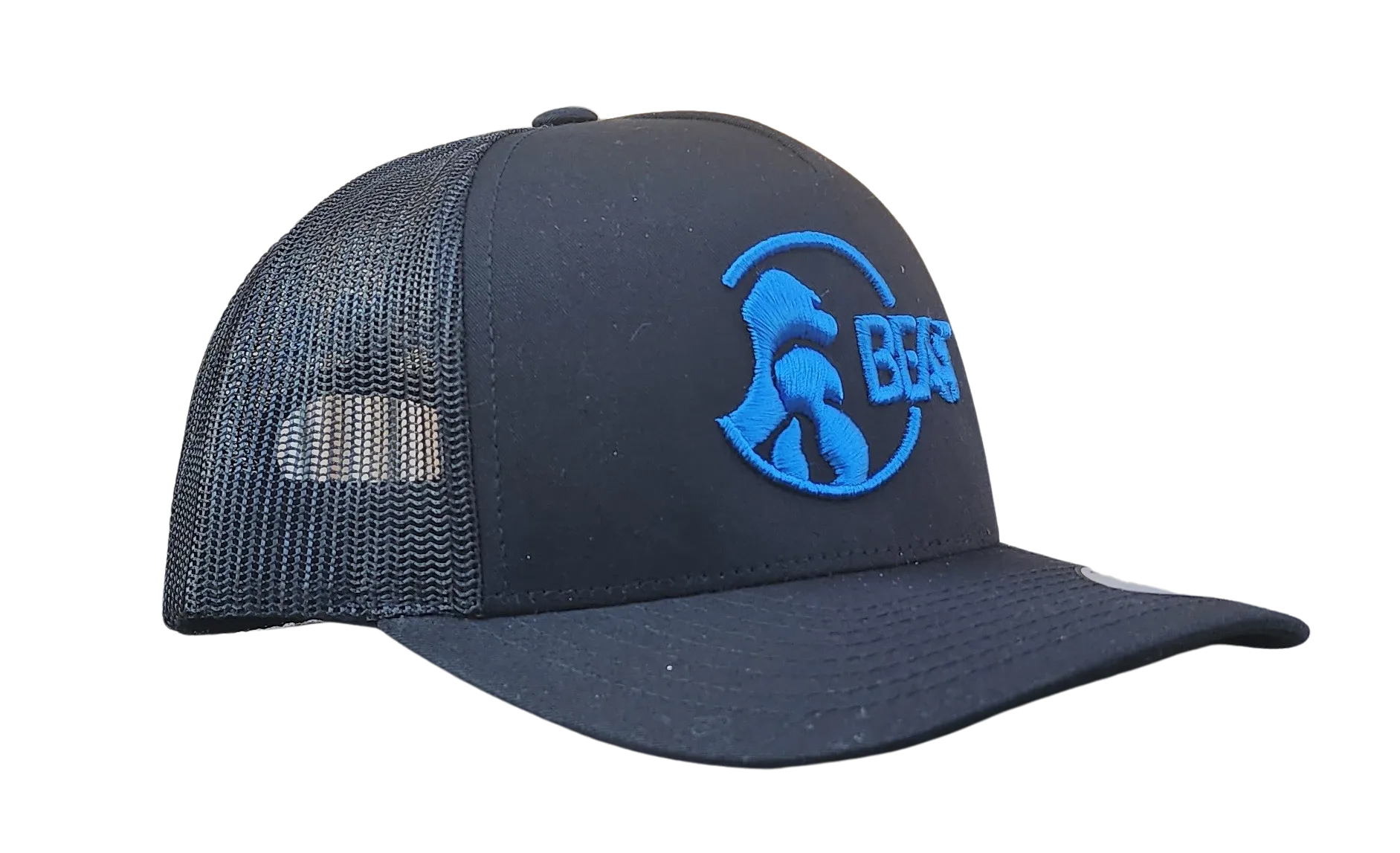 Gorilla Beast Black Trucker Mesh Snapback Cap (Various Logo Colors)