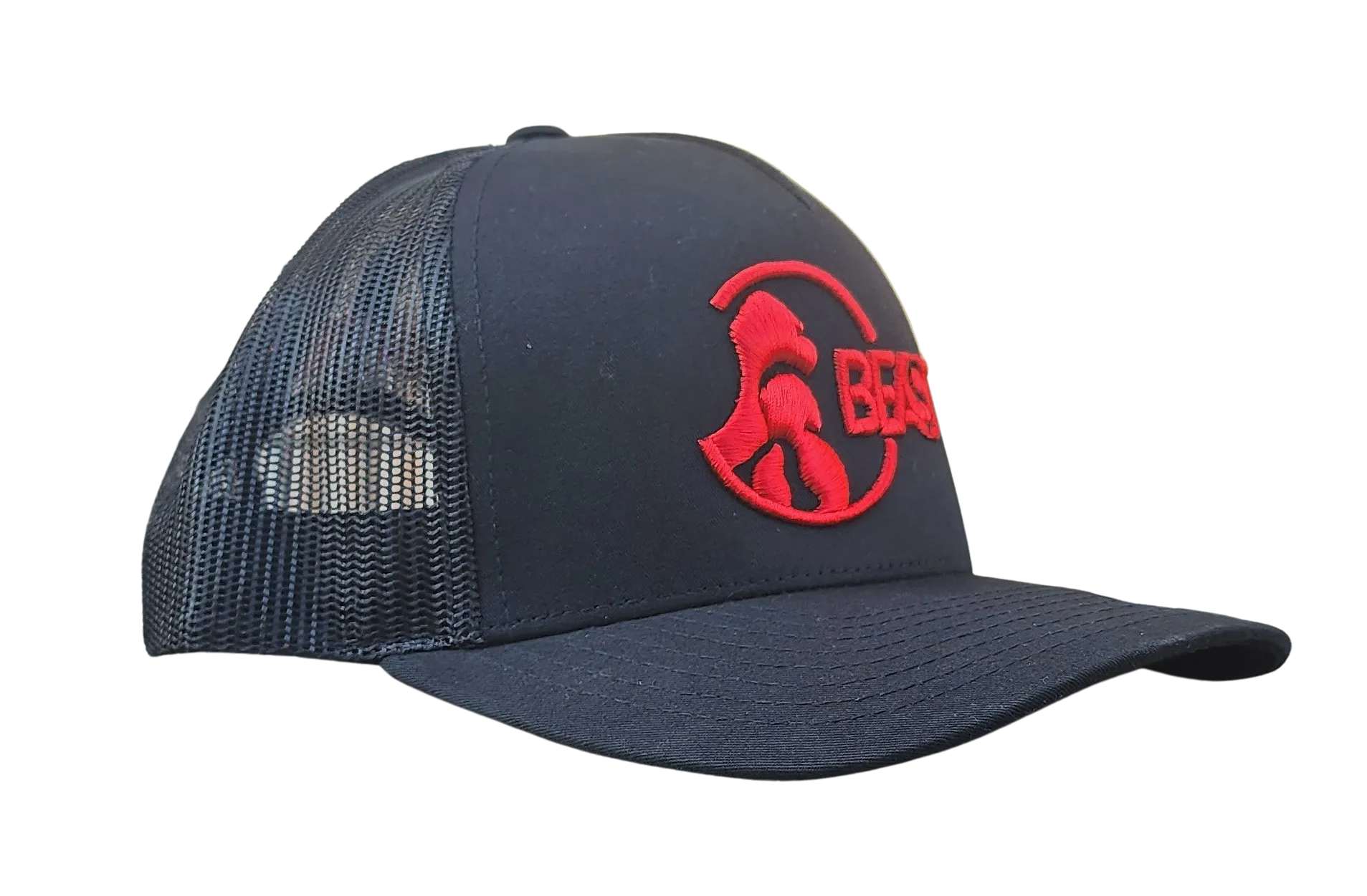 Gorilla Beast Black Trucker Mesh Snapback Cap (Various Logo Colors)