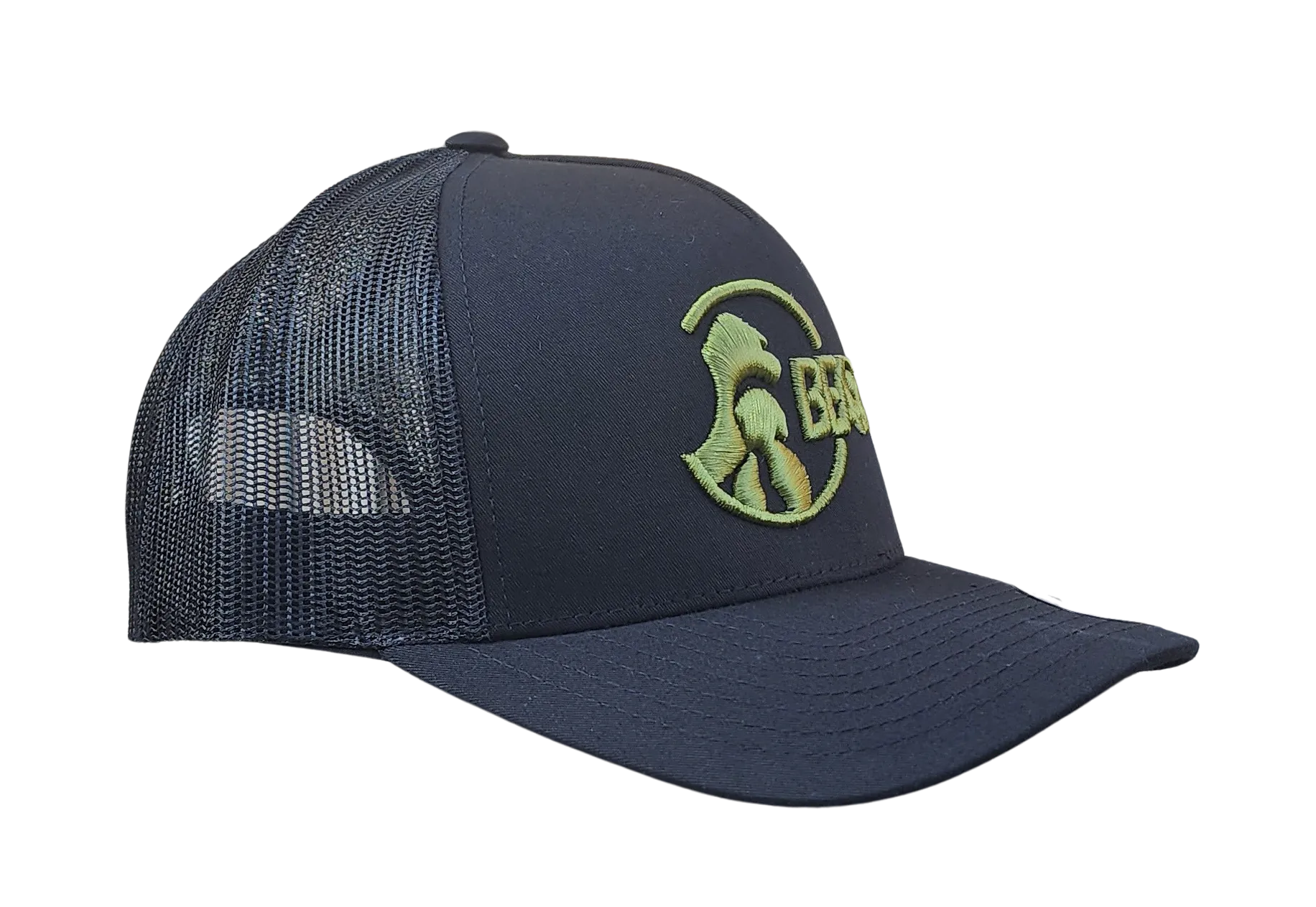 Gorilla Beast Black Trucker Mesh Snapback Cap (Various Logo Colors)