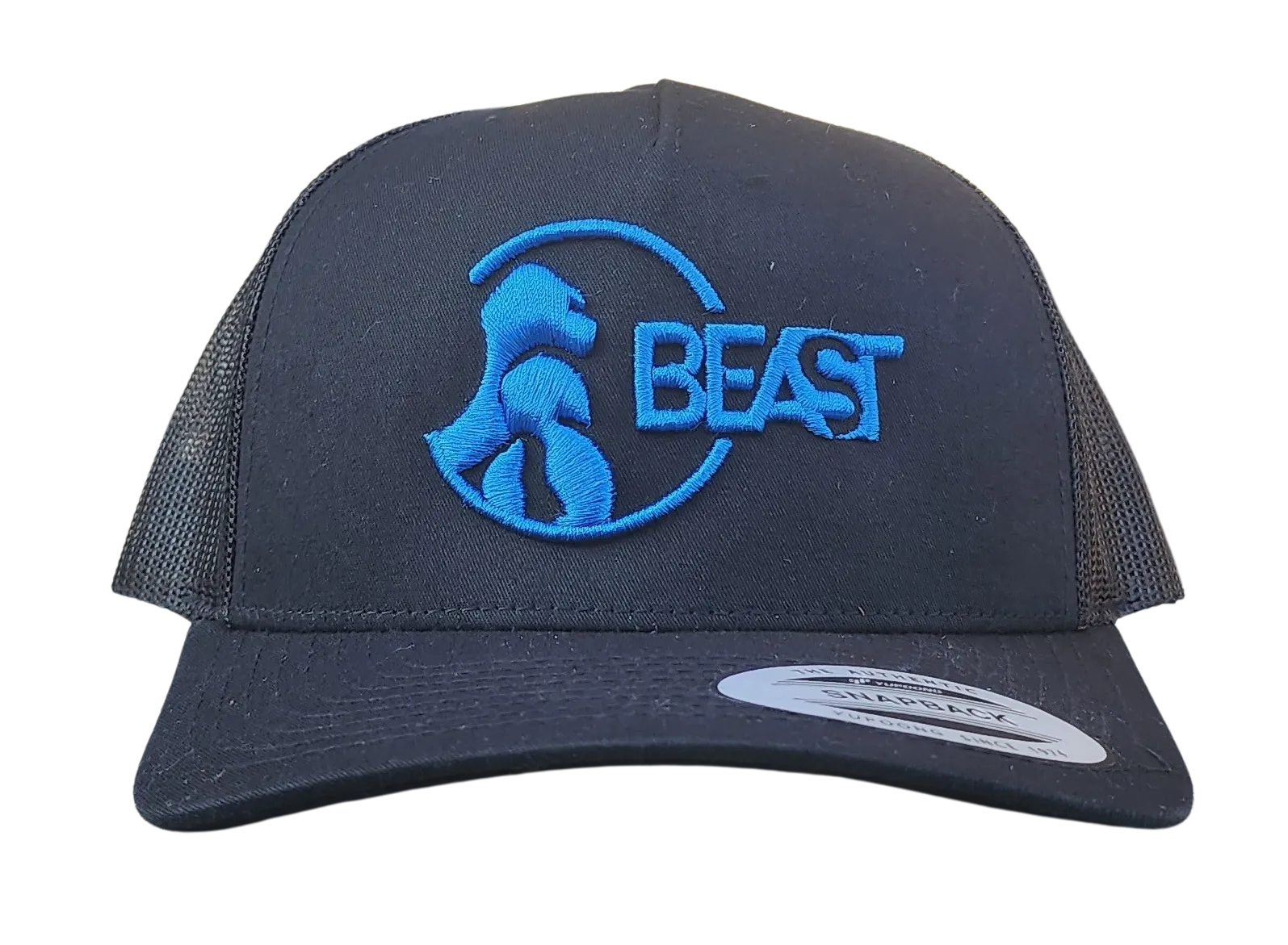 Gorilla Beast Black Trucker Mesh Snapback Cap (Various Logo Colors)
