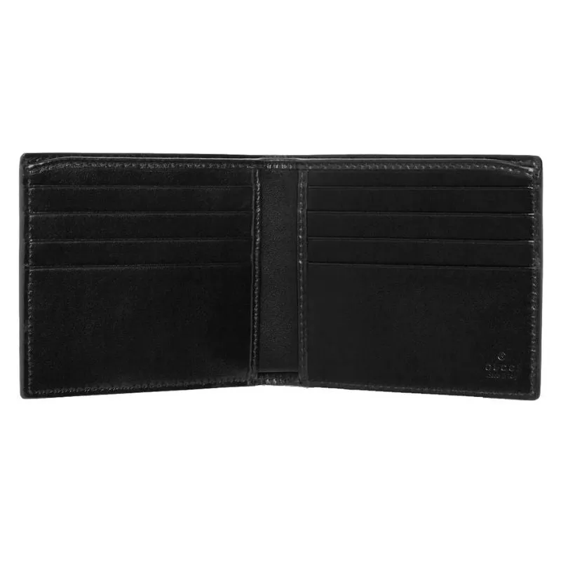 Gucci Leather Wallet with Gucci Logo (8 Card Slot) Black