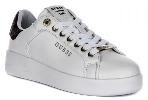 Guess Rok12 4G Peony Sneaker In White Brown For Women