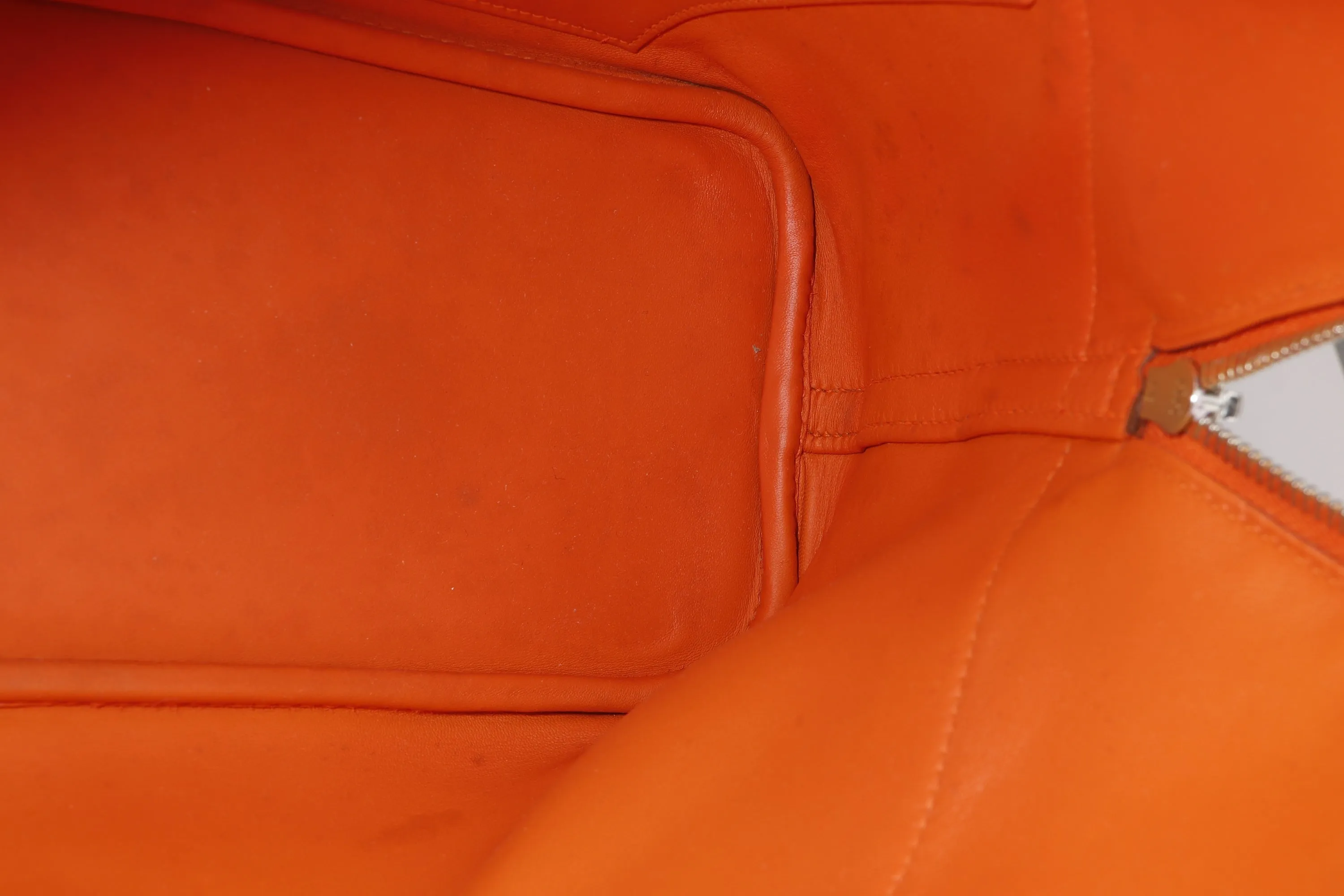 HERMES BOLIDE 31 (STAMP M (2009)) FEU COLOR CLEMENCE LEATHER, WITH KEYS, LOCK, STRAP, RAINCOAT & DUST COVER