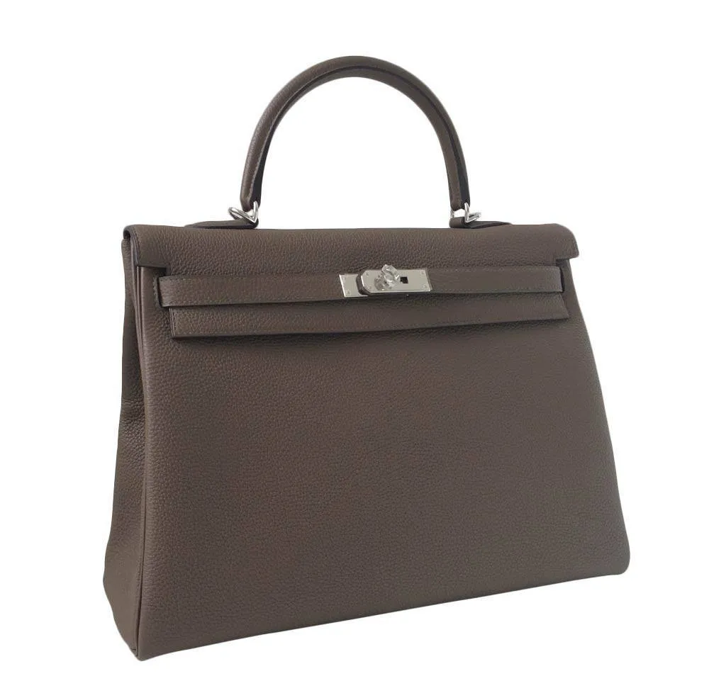 Hermès Kelly 35 Taupe Bag PHW
