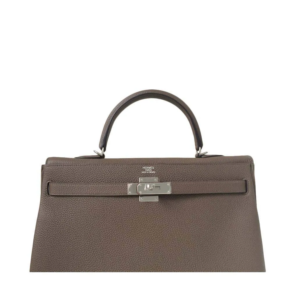 Hermès Kelly 35 Taupe Bag PHW