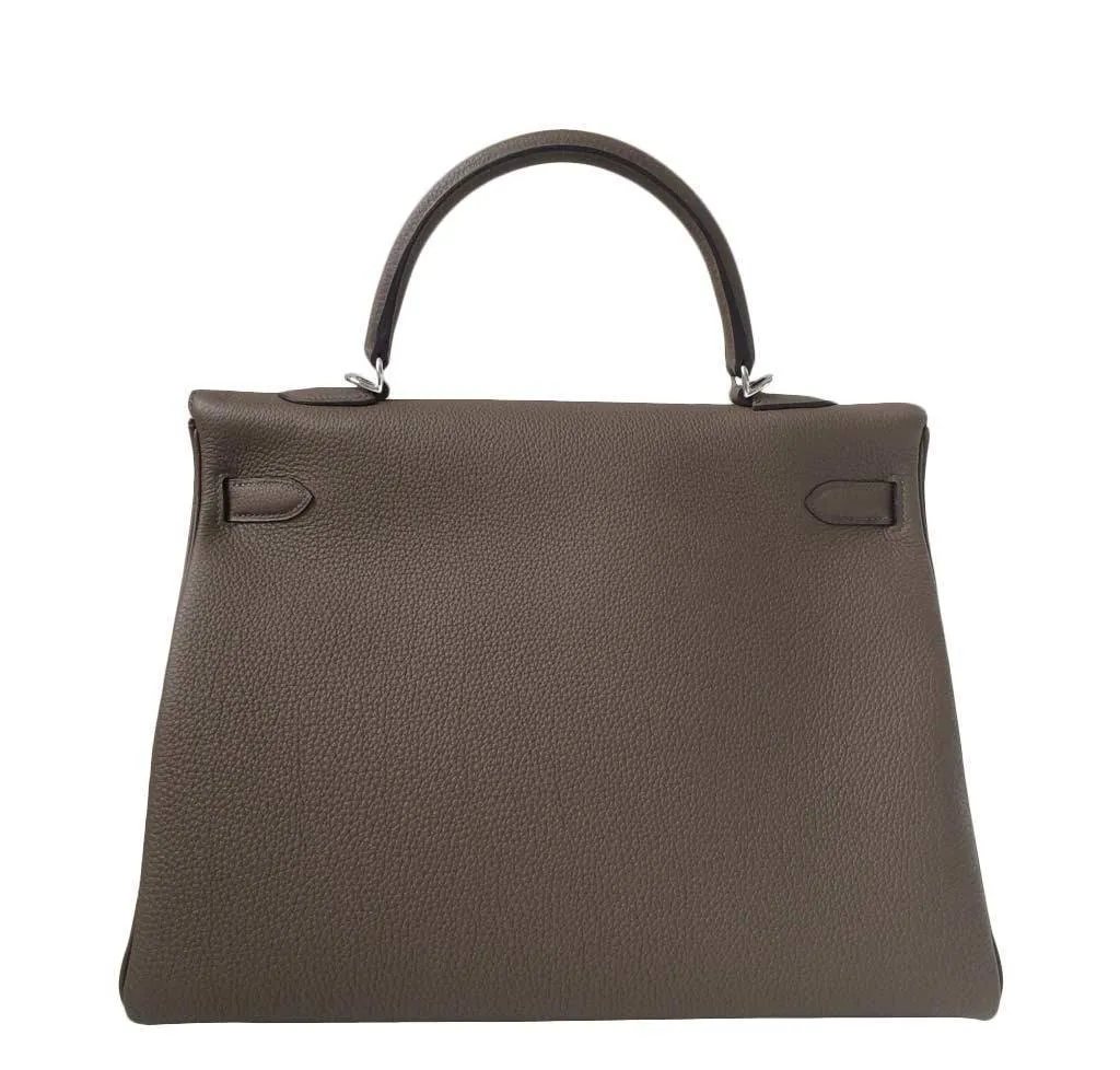 Hermès Kelly 35 Taupe Bag PHW
