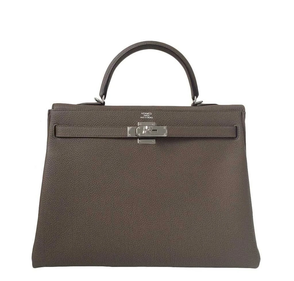 Hermès Kelly 35 Taupe Bag PHW