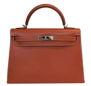 Hermès Sellier Kelly 32 Epsom Bag in Brique