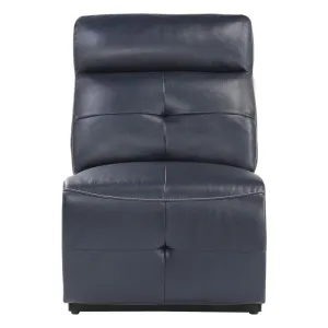 Homelegance Furniture Avenue Armless Reclining Chair in Navy 9469NVB-AR