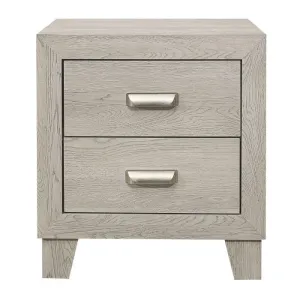 Homelegance Furniture Quinby 2 Drawer Nightstand in Light Brown 1525-4