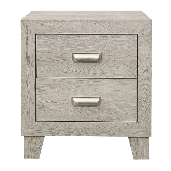 Homelegance Furniture Quinby 2 Drawer Nightstand in Light Brown 1525-4