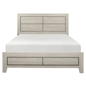 Homelegance Furniture Quinby Queen Panel Bed in Light Brown 1525-1