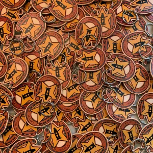 Howdy H Leather Keychain