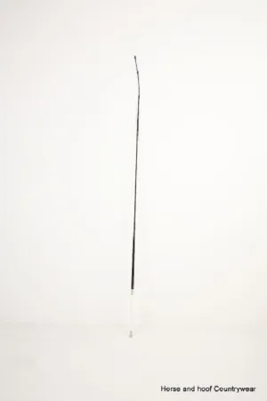 HySCHOOL Dressage Whip White Leather Handle