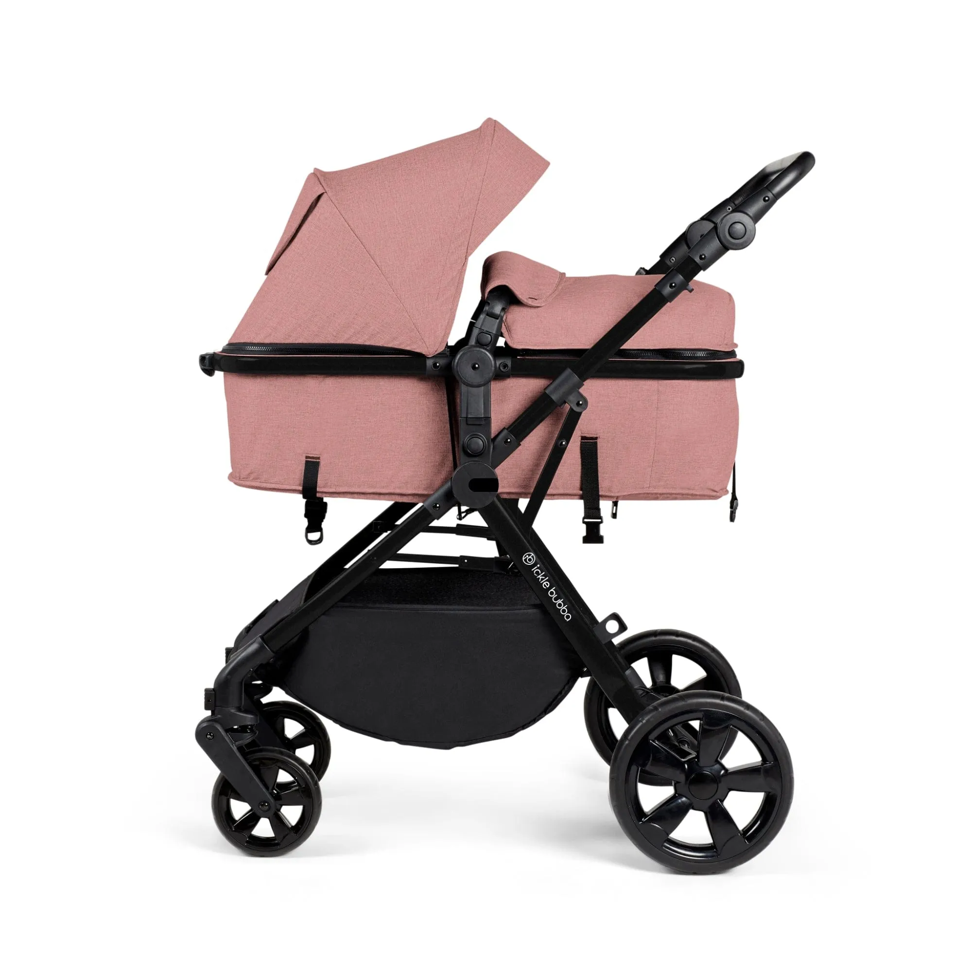 Ickle Bubba Comet 2 in 1 Plus Pushchair - Black / Dusky Pink (Ex-Display)