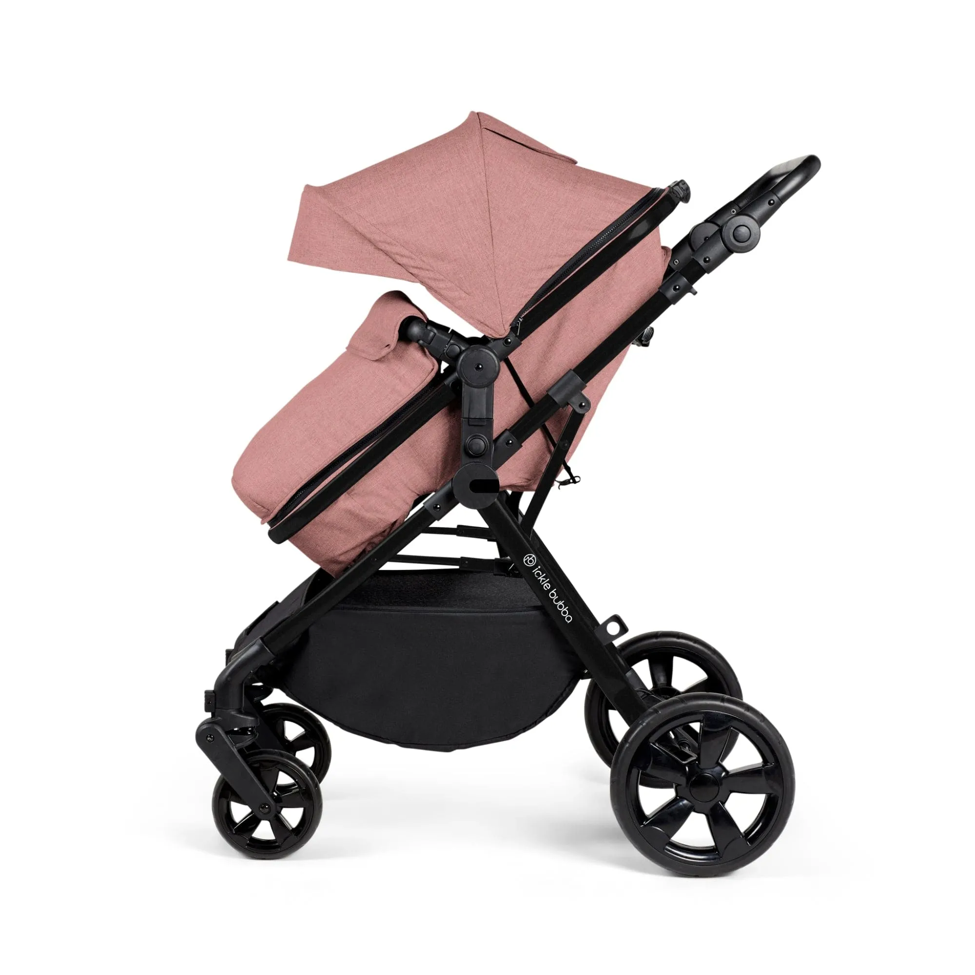 Ickle Bubba Comet 2 in 1 Plus Pushchair - Black / Dusky Pink (Ex-Display)