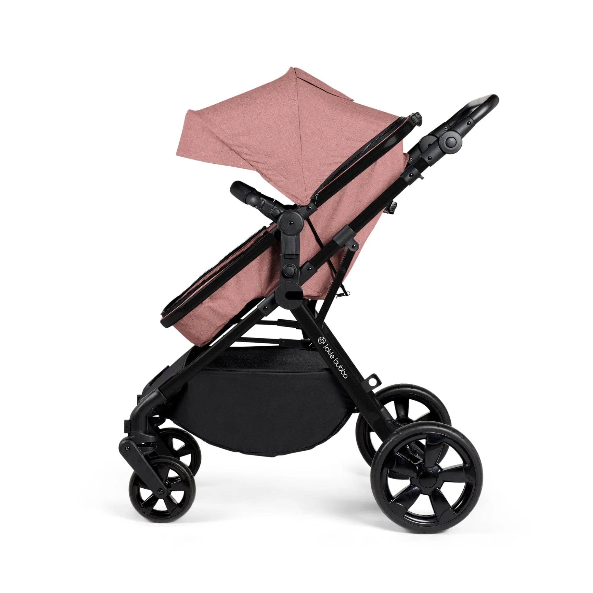 Ickle Bubba Comet 2 in 1 Plus Pushchair - Black / Dusky Pink (Ex-Display)