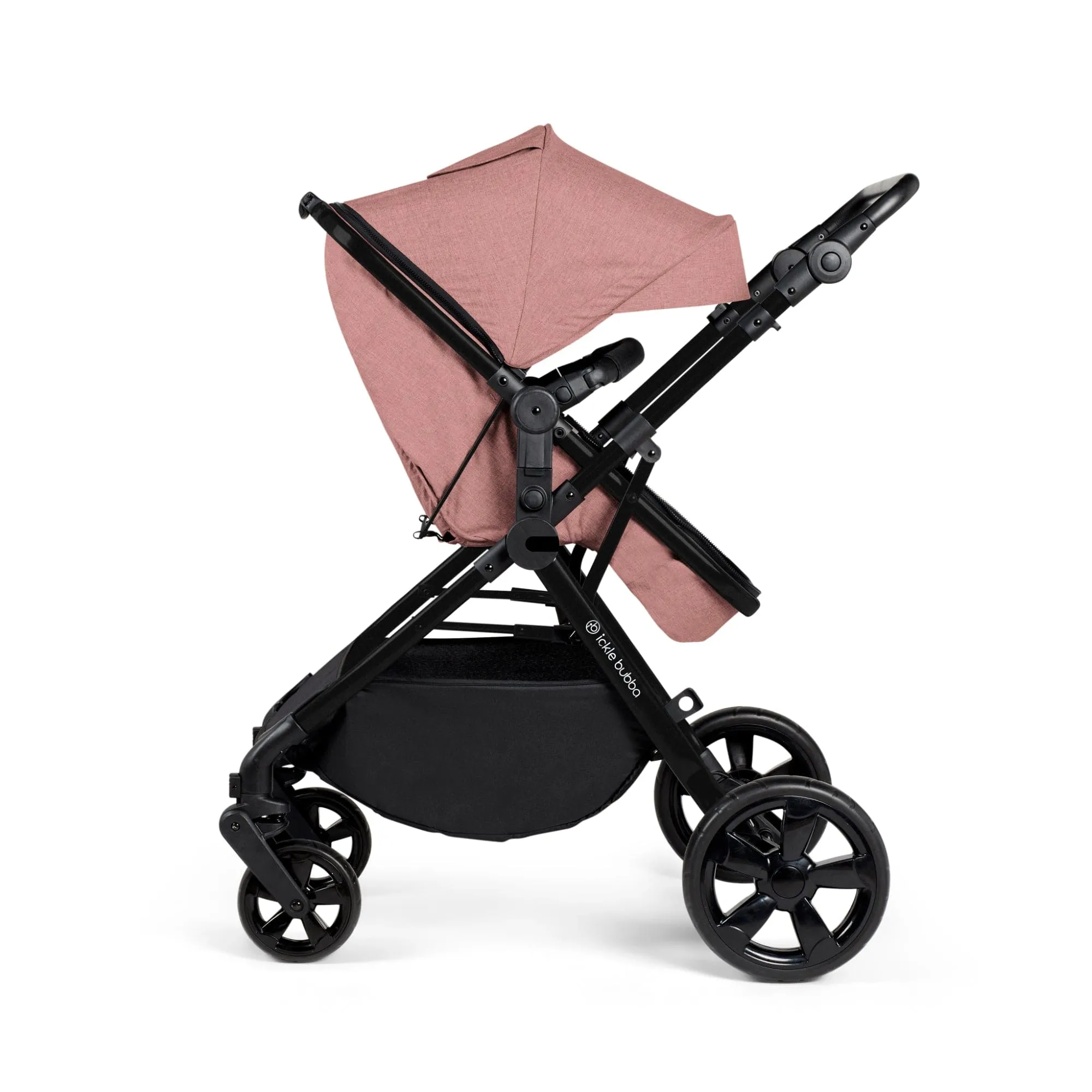 Ickle Bubba Comet 2 in 1 Plus Pushchair - Black / Dusky Pink (Ex-Display)