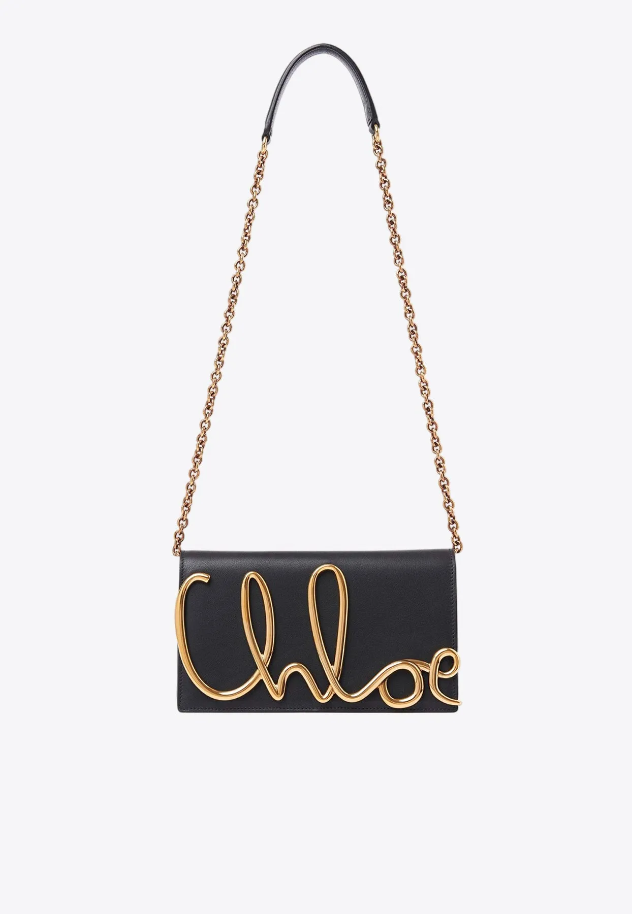 Iconic Logo Calf Leather Shoulder Bag