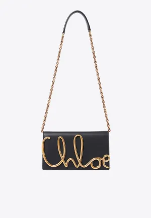 Iconic Logo Calf Leather Shoulder Bag
