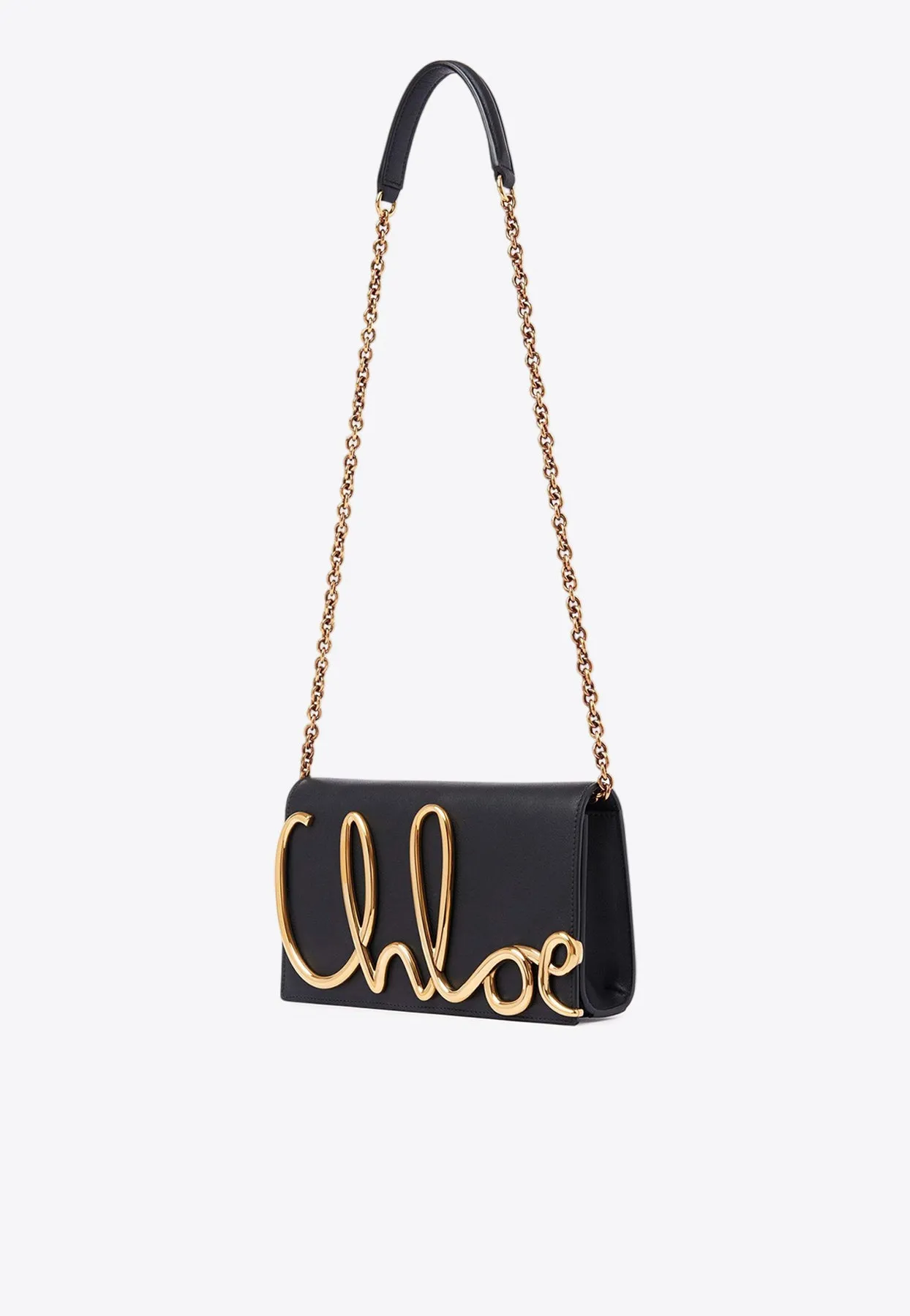 Iconic Logo Calf Leather Shoulder Bag