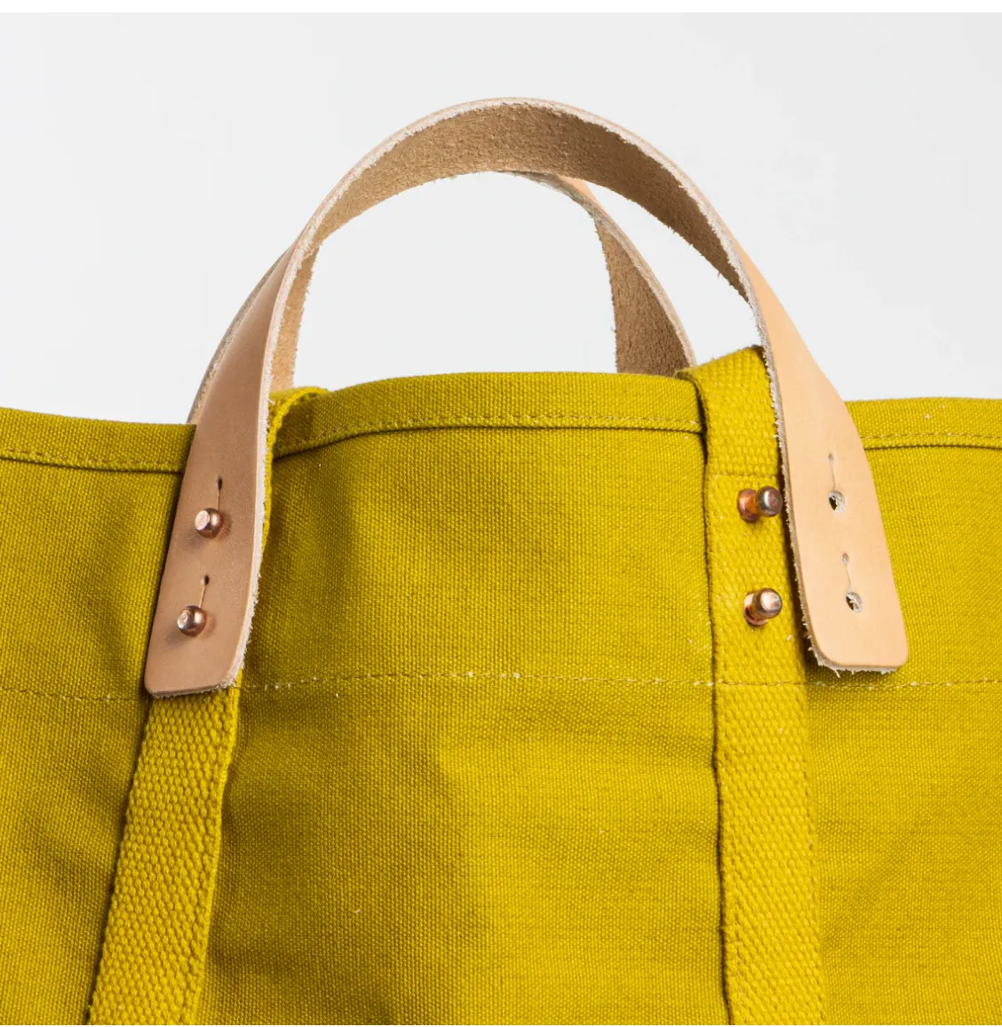 IMMODEST COTTON: LARGE E/W CHARTREUSE TOTE