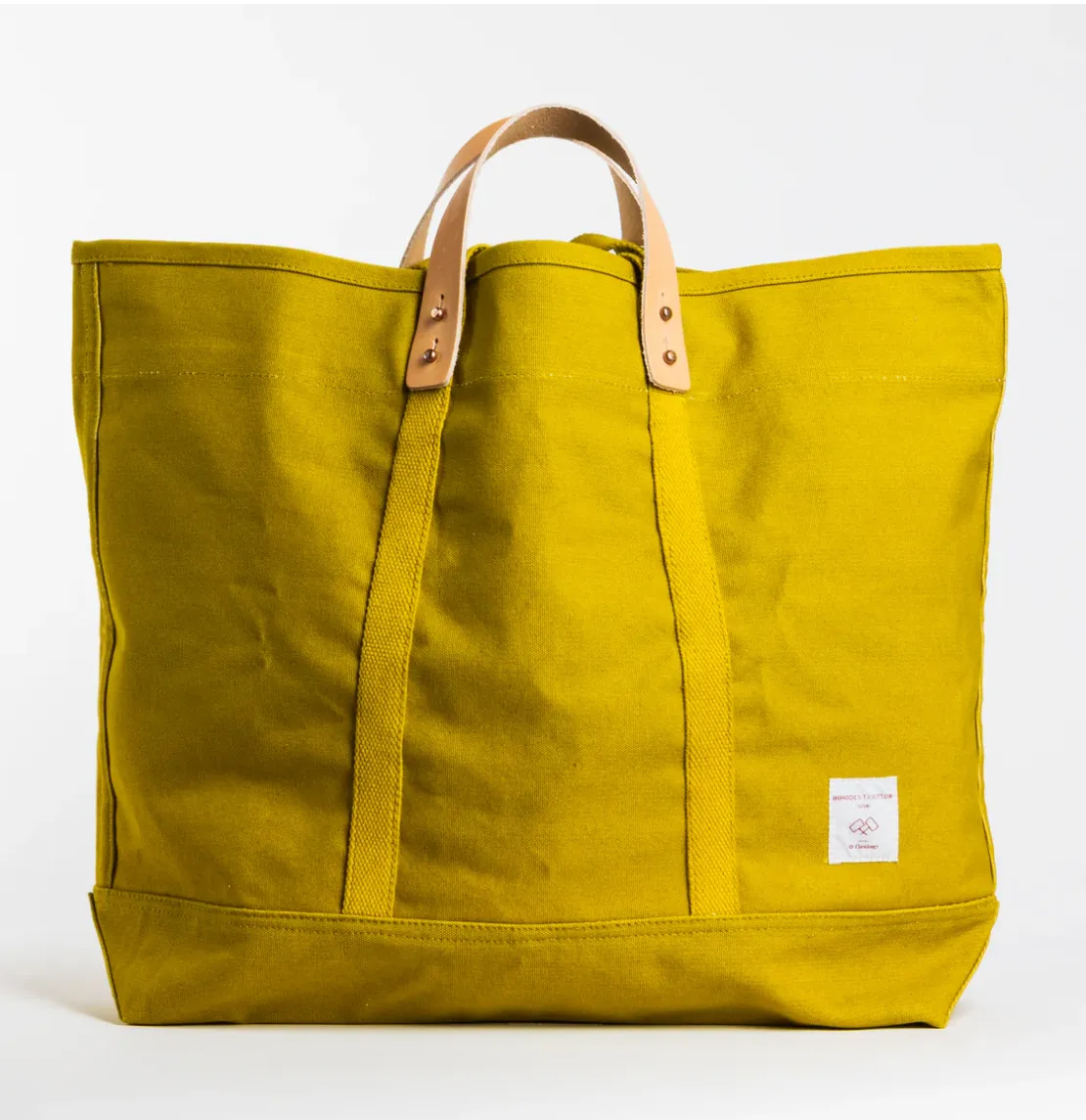 IMMODEST COTTON: LARGE E/W CHARTREUSE TOTE