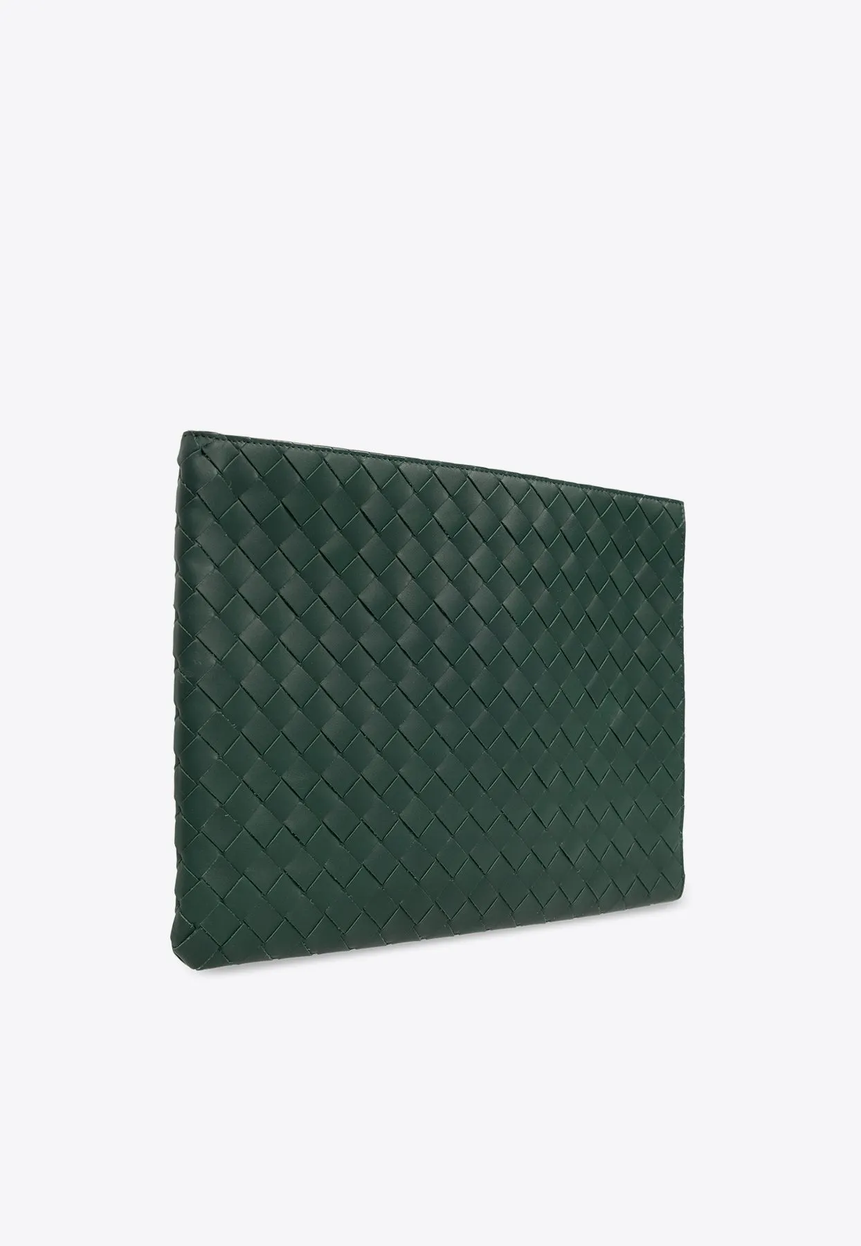 Intrecciato Half Zip Pouch