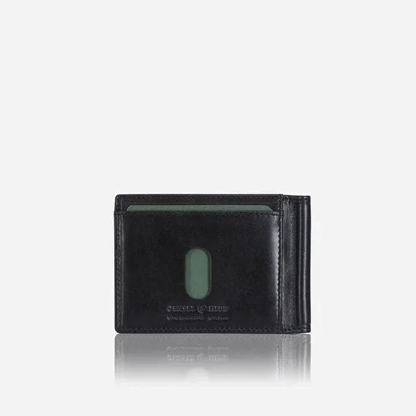 Jekyll & Hide OXFORD LEATHER MONEY CLIP WALLET, BLACK