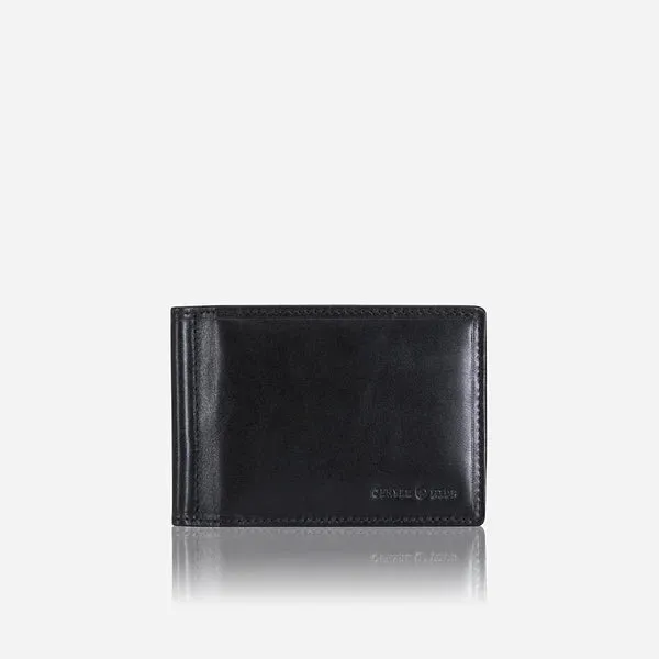 Jekyll & Hide OXFORD LEATHER MONEY CLIP WALLET, BLACK