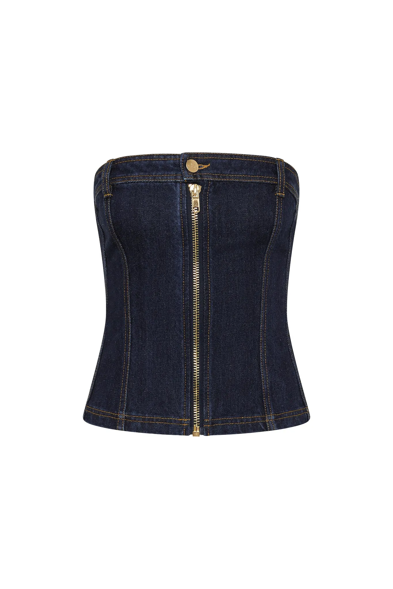 Junee Strapless Denim Bustier