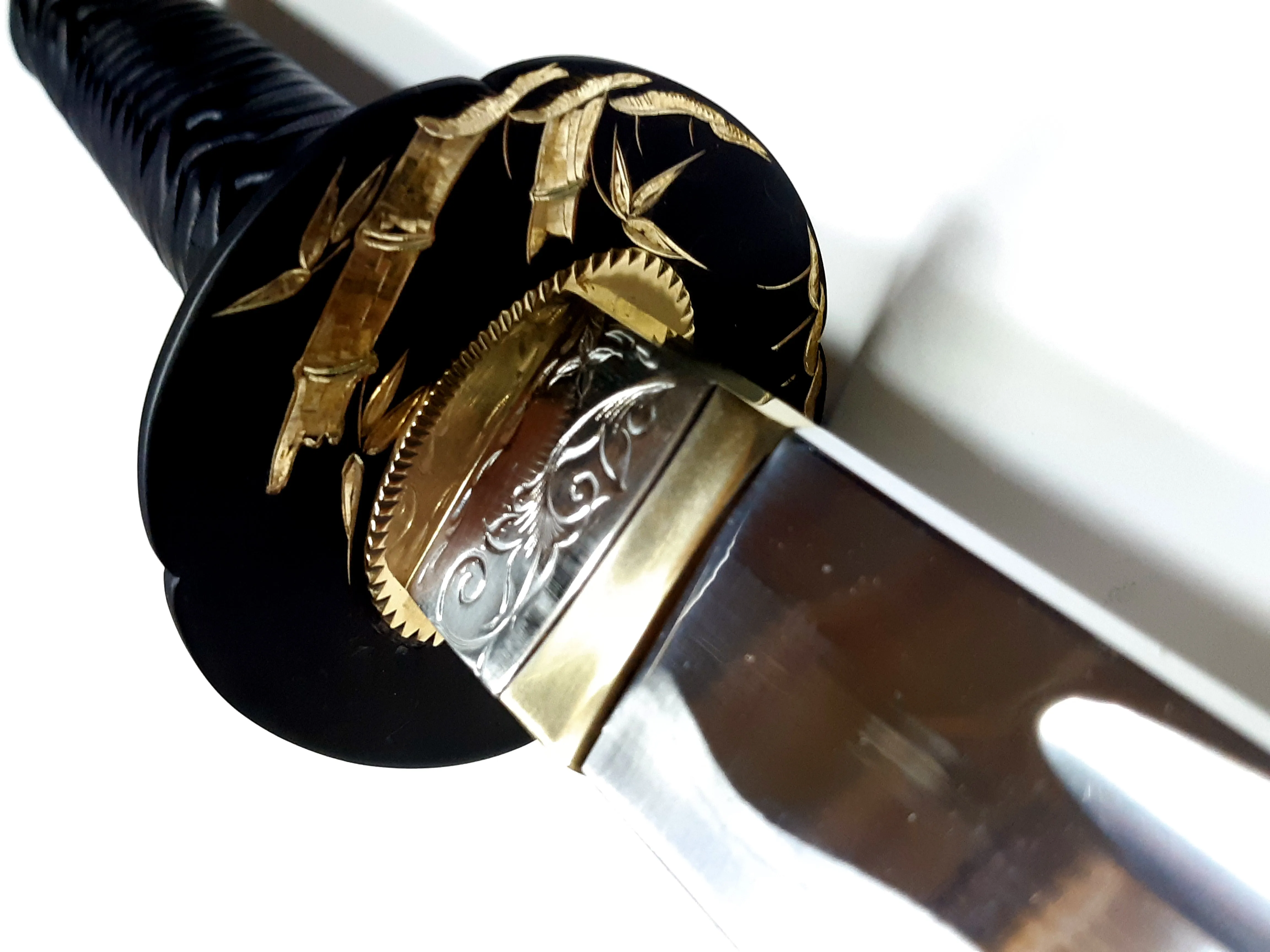 Katana with a Bamboo Carved Tsuba