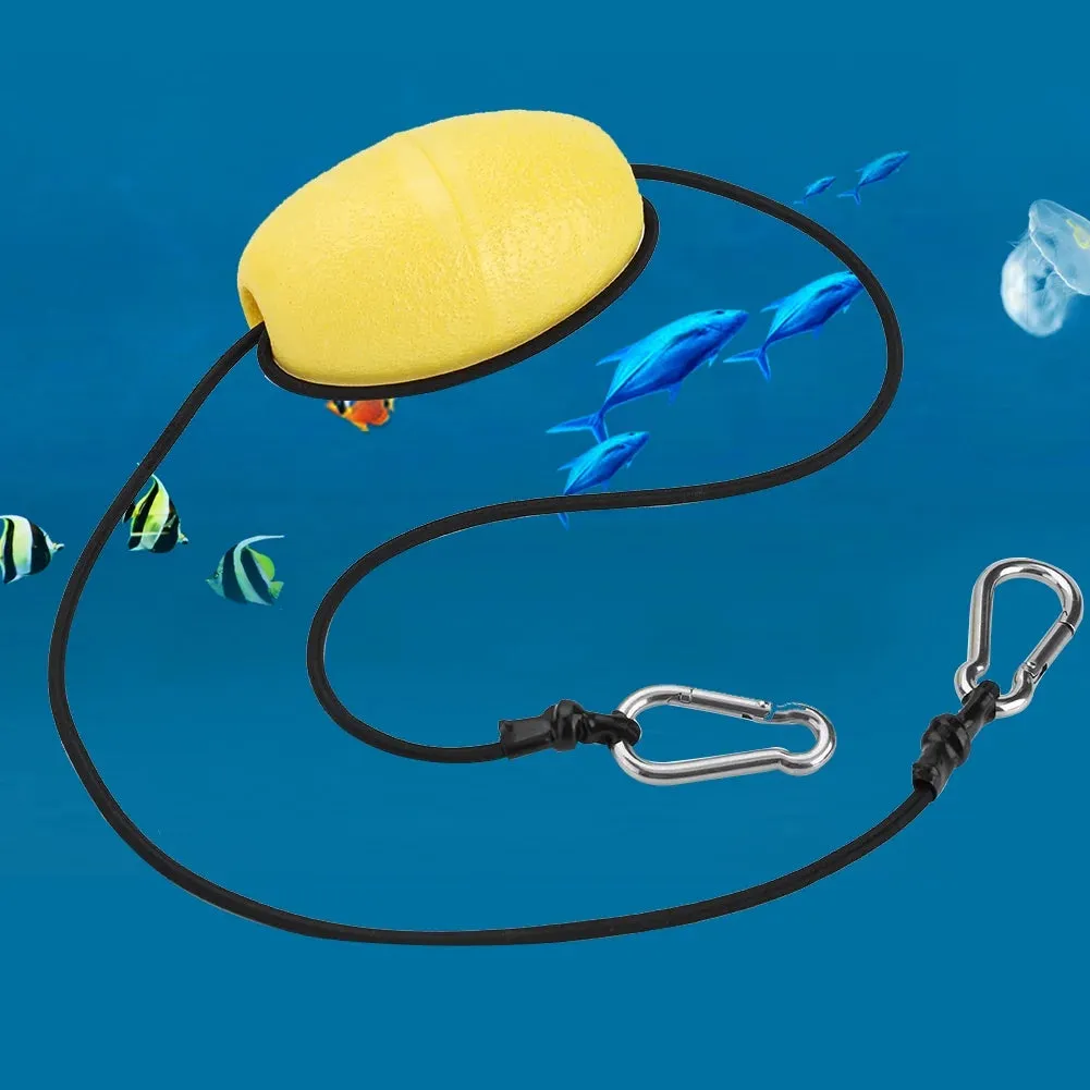 Kayak Drift Anchor Tow Nylon Rope with EVA Buoy Steel Clips, Kayak Tow Line, Kayak Throw Floating Tow Line