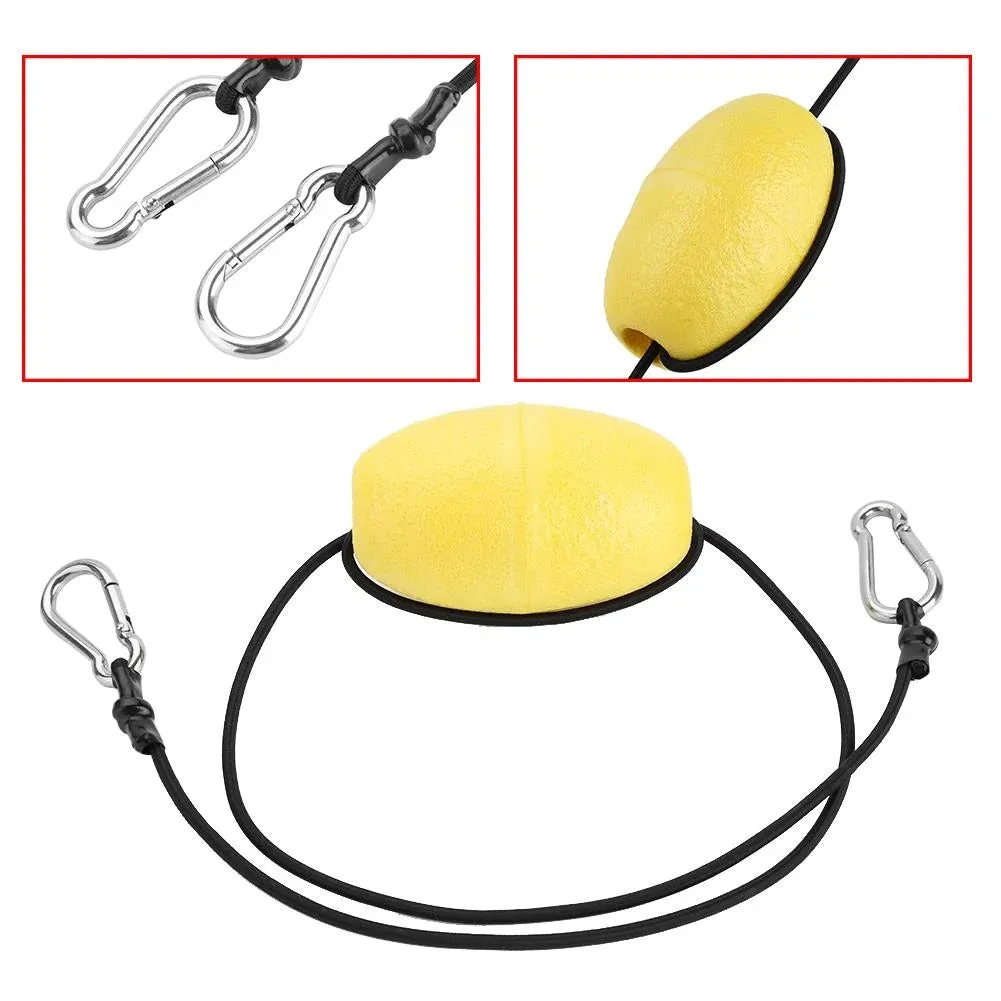 Kayak Drift Anchor Tow Nylon Rope with EVA Buoy Steel Clips, Kayak Tow Line, Kayak Throw Floating Tow Line