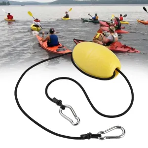Kayak Drift Anchor Tow Nylon Rope with EVA Buoy Steel Clips, Kayak Tow Line, Kayak Throw Floating Tow Line