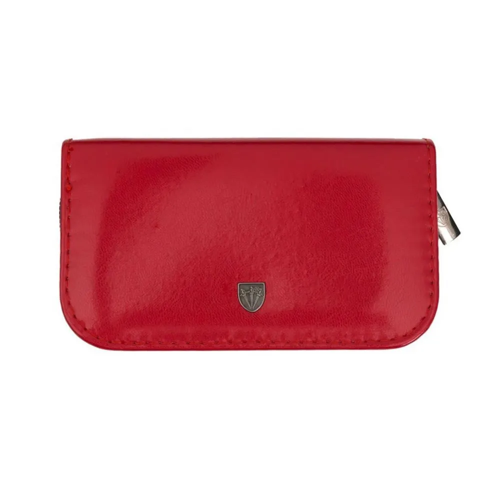 Kellermann Manicure Set Extra-Fine Steel: Red Faux Case 7831 FN - 6 Piece